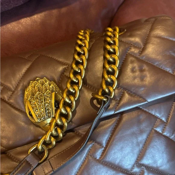 Kurt Geiger Chocolate Quilted Shoulder Bag - Picture 5 of 8